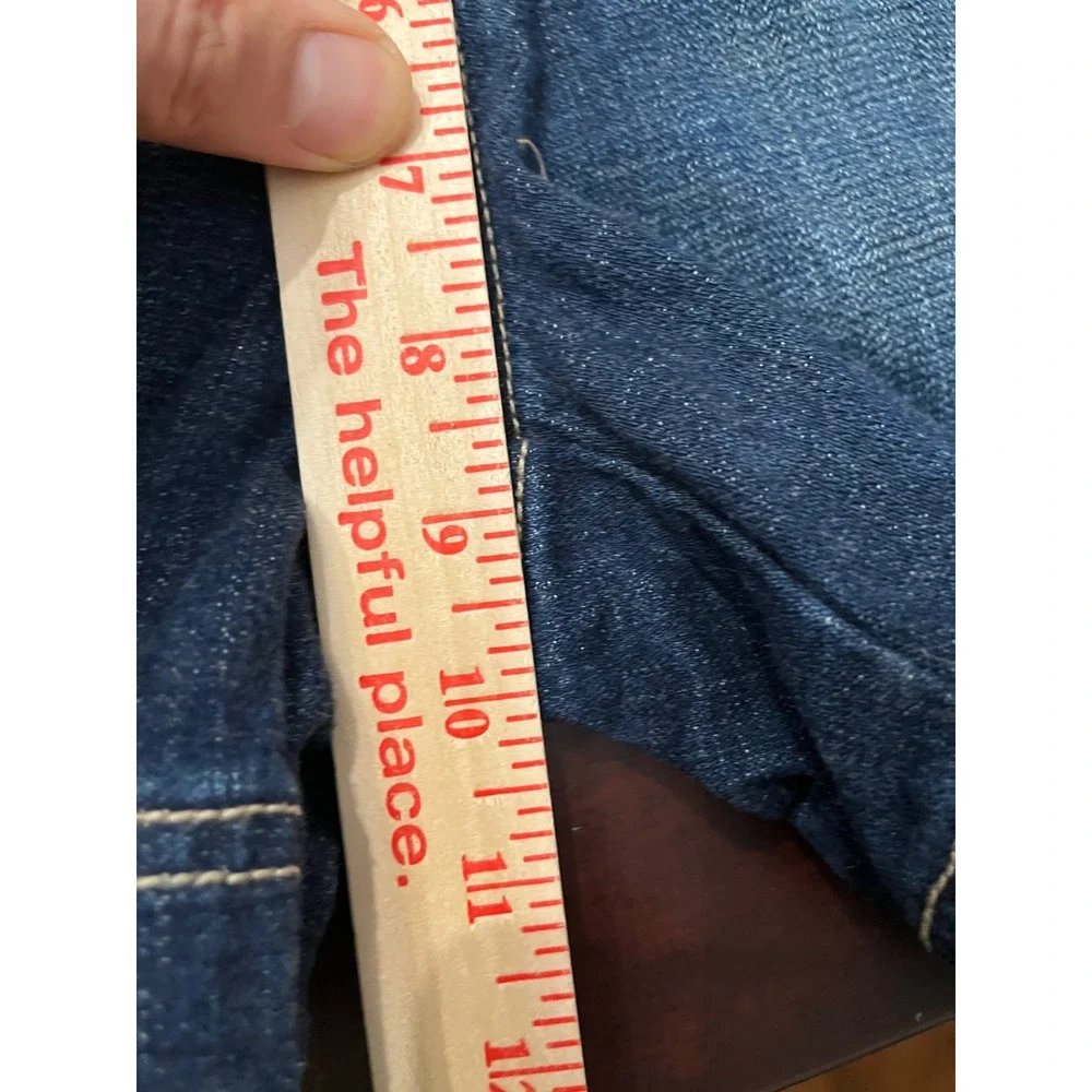 Levi's 515 Women's Dark Wash Denim Shorts Size 4 High Rise Cuffed Casual - Picture 6 of 10